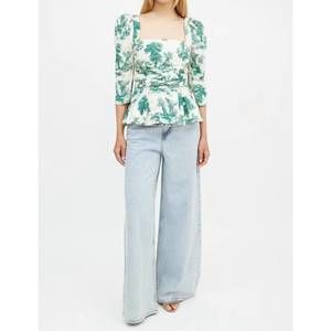 NEW CARA CARA lauren top in forest tiole green